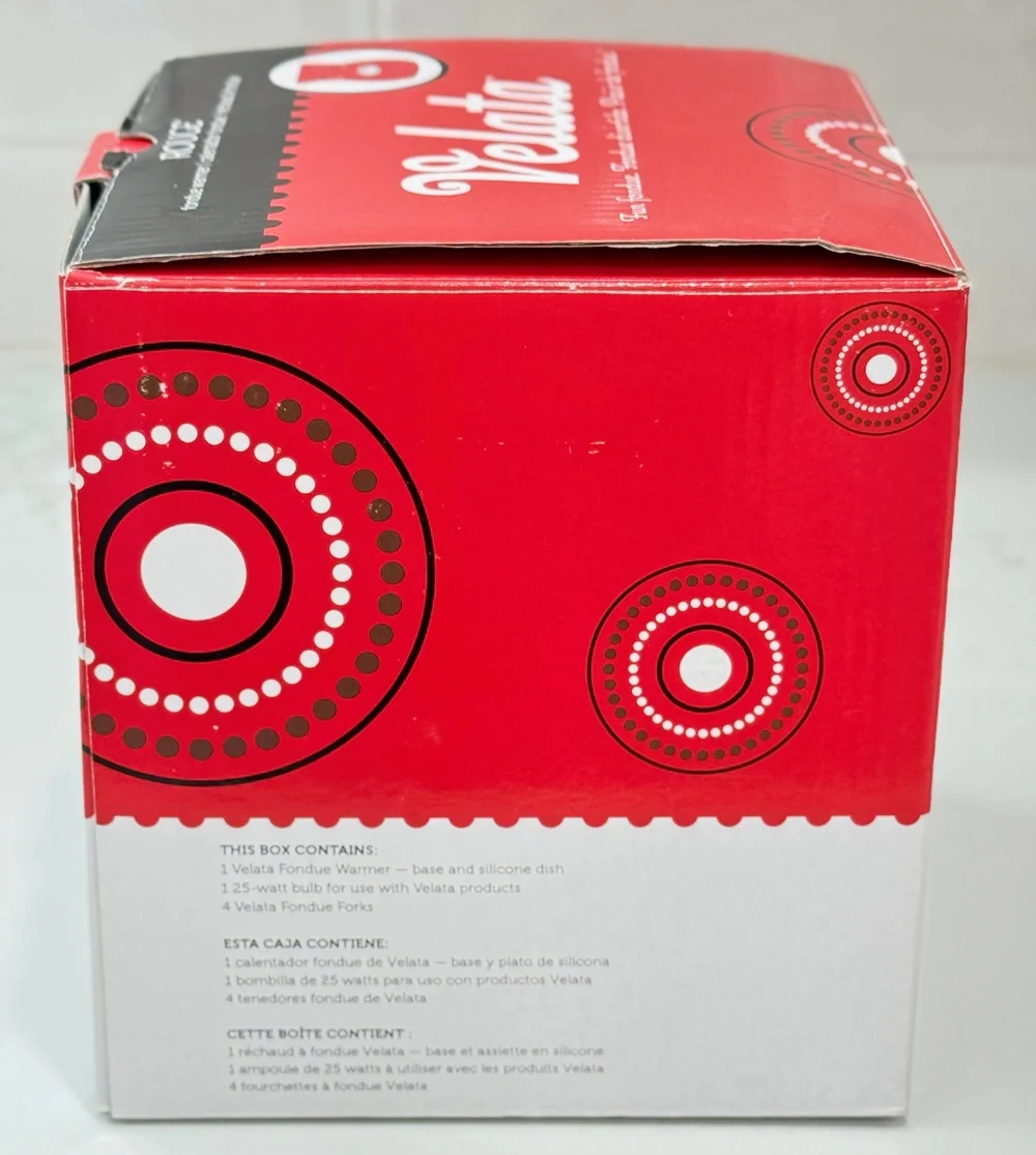 NIB Velata Fun Fondue Warmer Rouge Red Scentsy Chocolate Melter 3100-10047